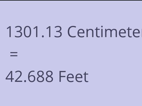 1301.13 CM TO FEET