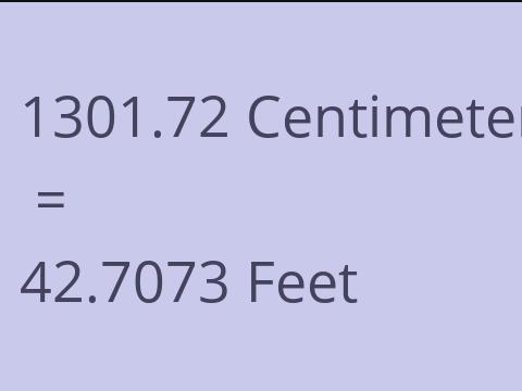 1301.72 CM TO FEET