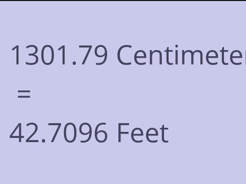 1301.79 CM TO FEET