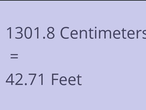 1301.8 CM TO FEET