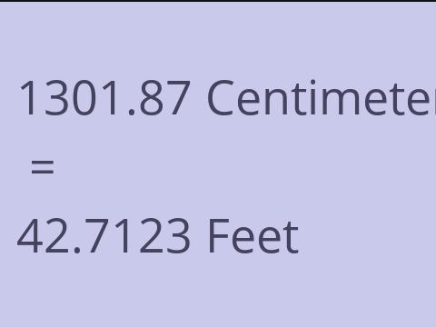 1301.87 CM TO FEET