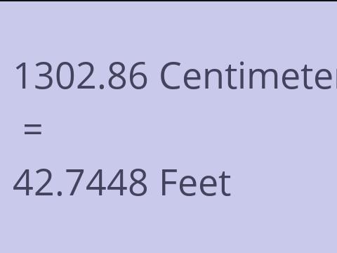 1302.86 CM TO FEET