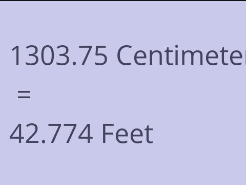 1303.75 CM TO FEET