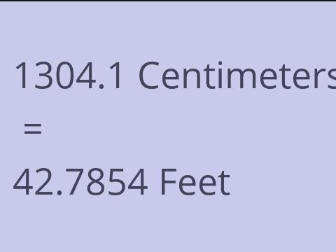 1304.1 CM TO FEET