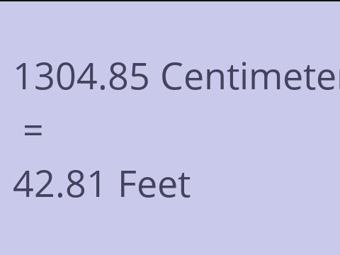 1304.85 CM TO FEET