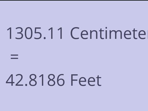 1305.11 CM TO FEET