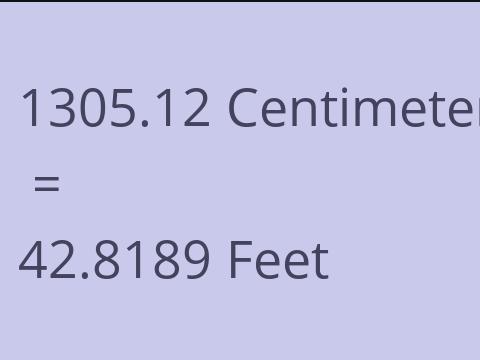 1305.12 CM TO FEET