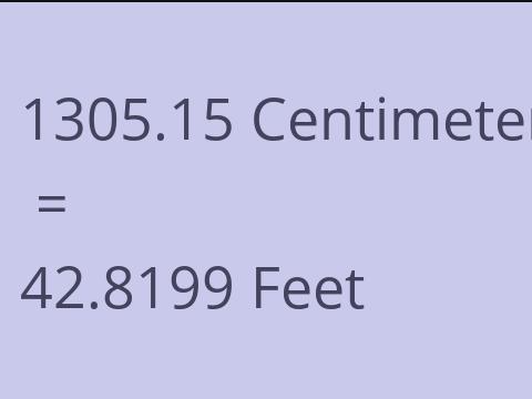 1305.15 CM TO FEET