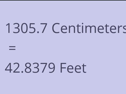 1305.7 CM TO FEET