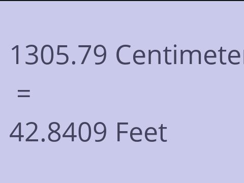 1305.79 CM TO FEET