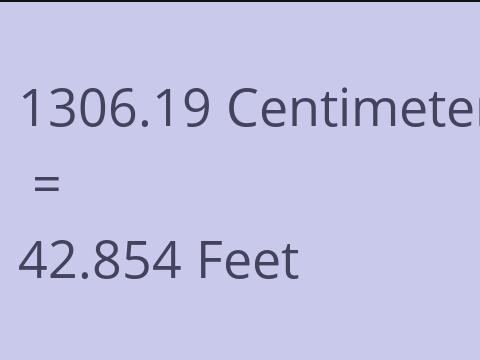 1306.19 CM TO FEET