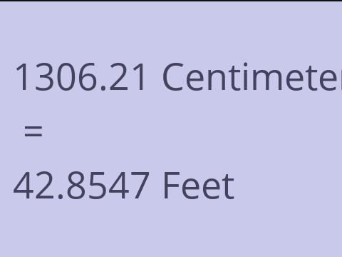 1306.21 CM TO FEET