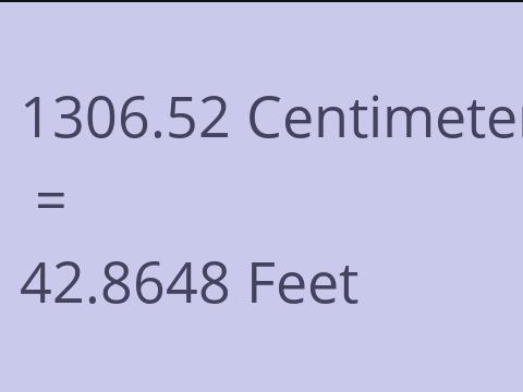 1306.52 CM TO FEET