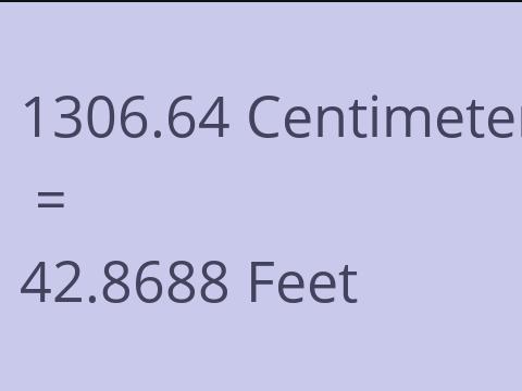 1306.64 CM TO FEET