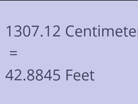 1307.12 CM TO FEET