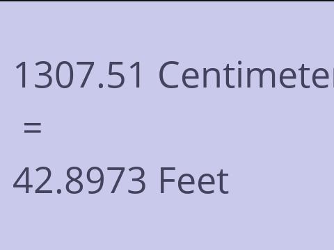 1307.51 CM TO FEET