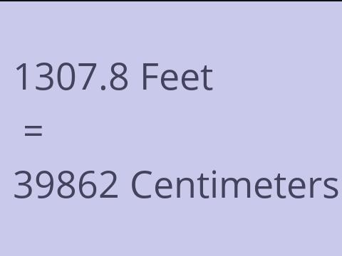 1307.8 FEET TO CM