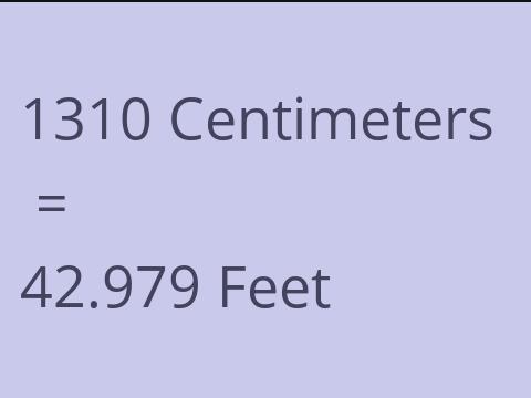 1310 CM TO FEET