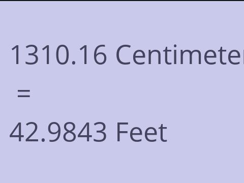 1310.16 CM TO FEET