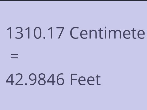 1310.17 CM TO FEET