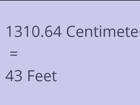 1310.64 CM TO FEET