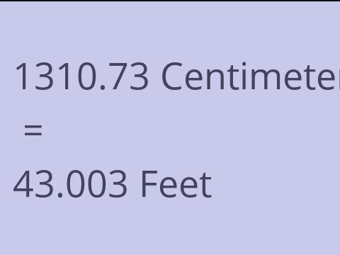 1310.73 CM TO FEET