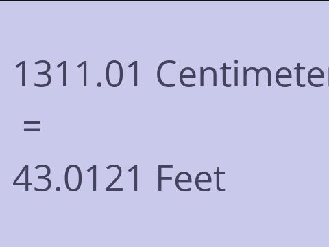 1311.01 CM TO FEET