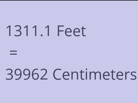 1311.1 FEET TO CM