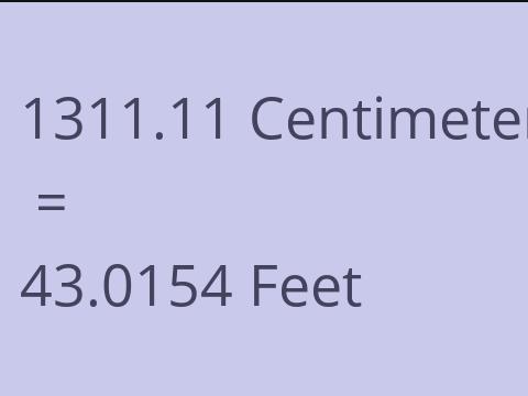 1311.11 CM TO FEET