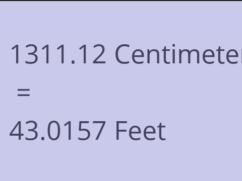 1311.12 CM TO FEET