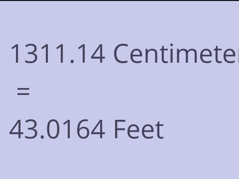 1311.14 CM TO FEET