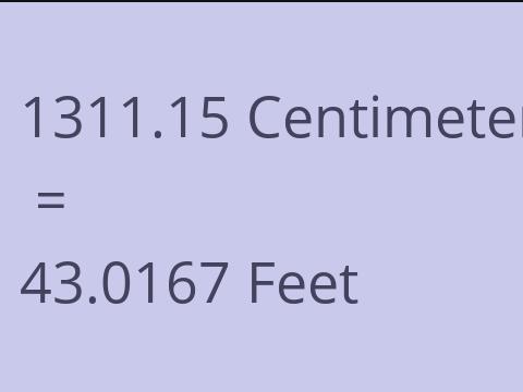 1311.15 CM TO FEET