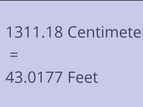 1311.18 CM TO FEET