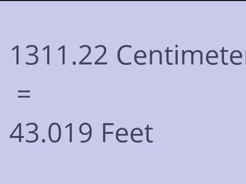 1311.22 CM TO FEET