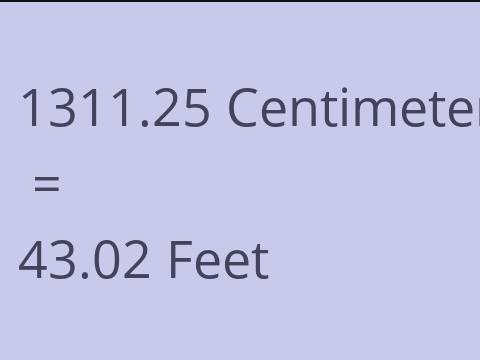 1311.25 CM TO FEET