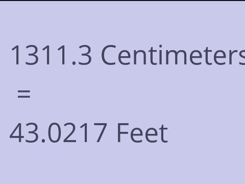 1311.3 CM TO FEET