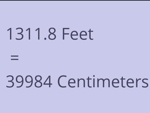 1311.8 FEET TO CM