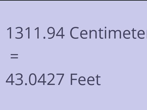 1311.94 CM TO FEET