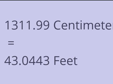 1311.99 CM TO FEET