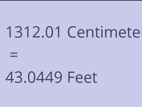 1312.01 CM TO FEET