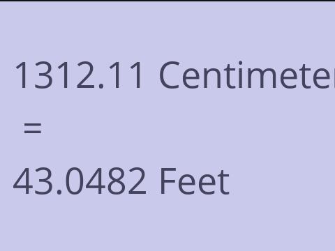 1312.11 CM TO FEET