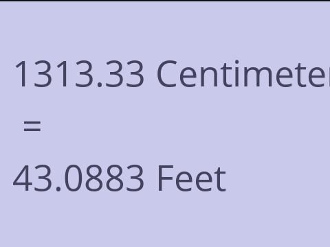 1313.33 CM TO FEET