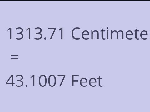 1313.71 CM TO FEET