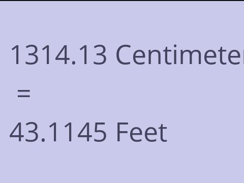 1314.13 CM TO FEET