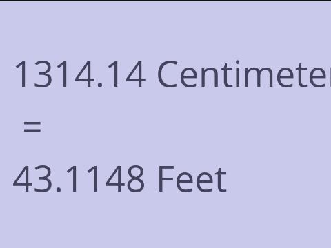 1314.14 CM TO FEET