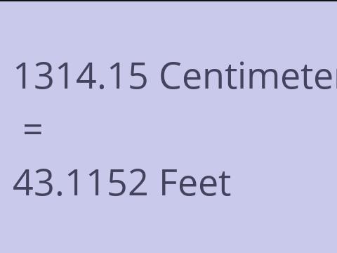 1314.15 CM TO FEET