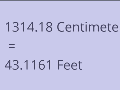 1314.18 CM TO FEET