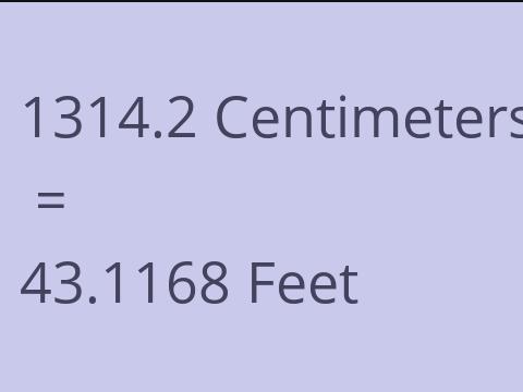 1314.2 CM TO FEET