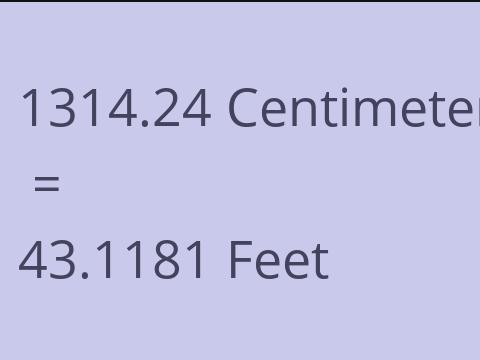 1314.24 CM TO FEET