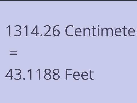 1314.26 CM TO FEET